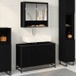 vidaXL Ντουλάπι Μπάνιου Μαύρη Οξυά 90 x 33 x 60 εκ. Επεξεργασμένο Ξύλο