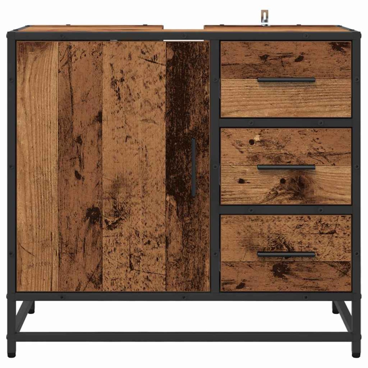 vidaXL Ντουλάπι Μπάνιου Παλιό Ξύλο 65 x 33 x 60 εκ Επεξεργασμένο Ξύλο