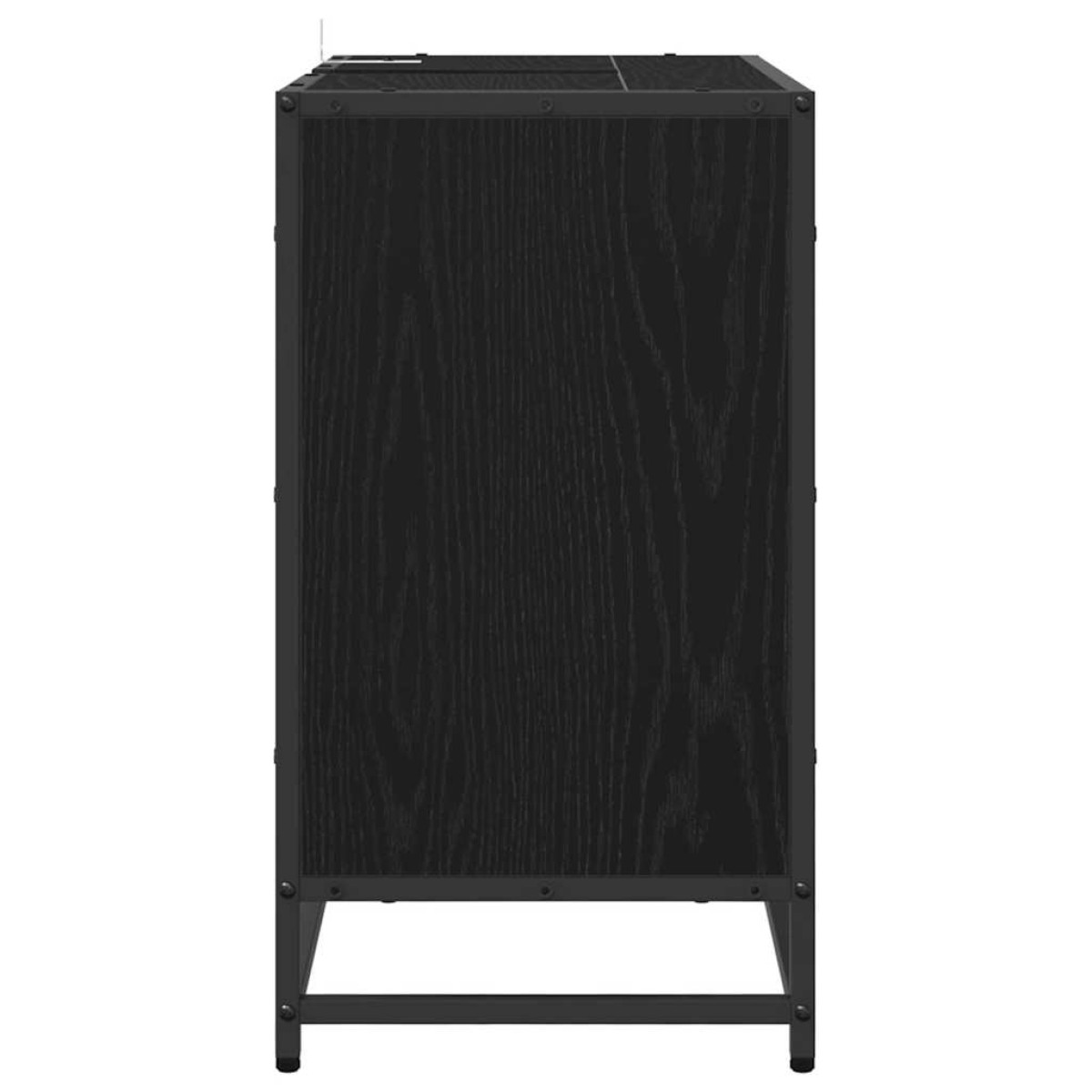 vidaXL Ντουλάπι Μπάνιου Μαύρη Οξυά 65 x 33 x 60 εκ Επεξεργασμένο Ξύλο