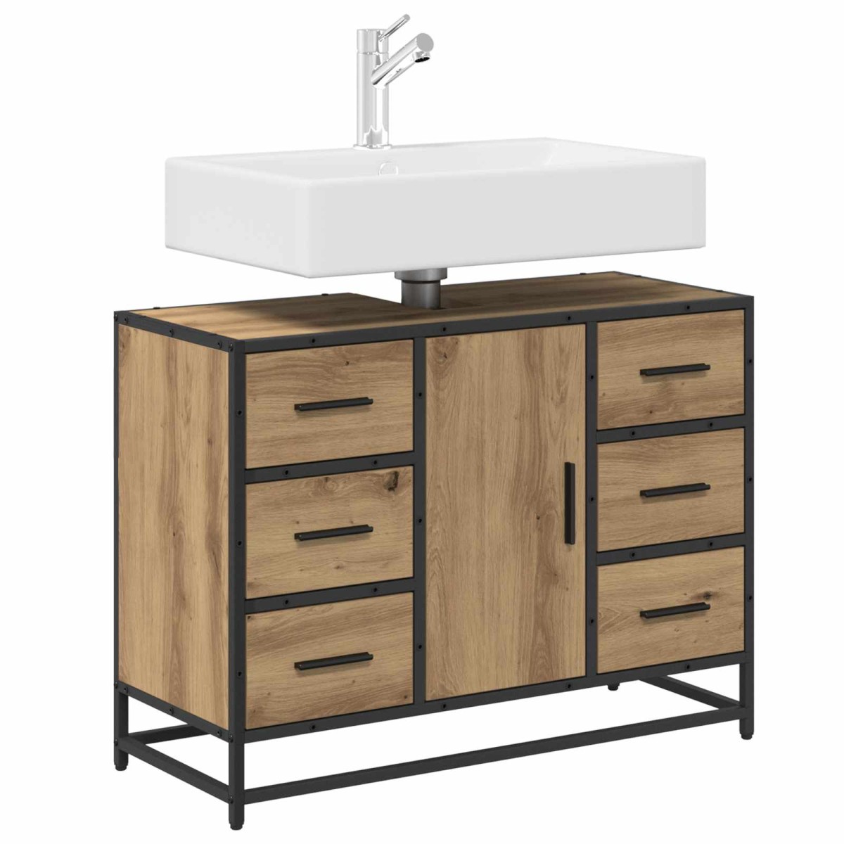 vidaXL Ντουλάπι Μπάνιου Artisan Oak 80 x 33 x 60 εκ Επεξεργασμένο Ξύλο