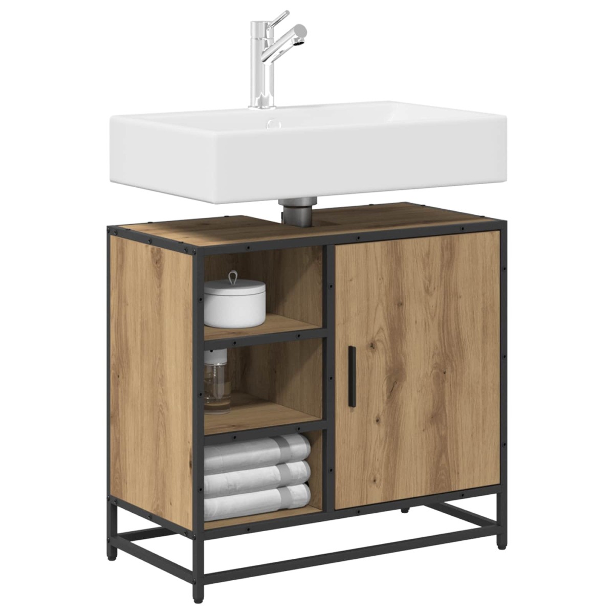 vidaXL Ντουλάπι Μπάνιου Artisan Oak 65 x 33 x 60 εκ Επεξεργασμένο Ξύλο