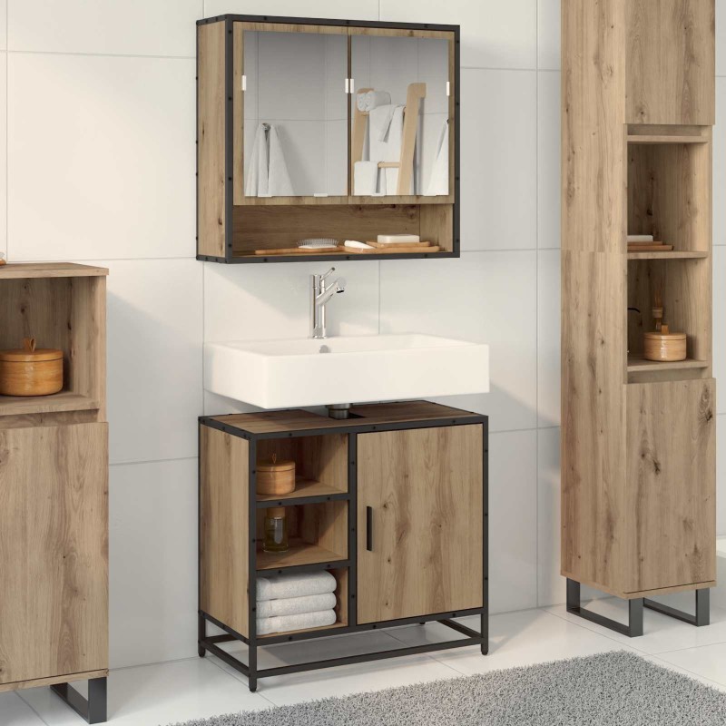 vidaXL Ντουλάπι Μπάνιου Artisan Oak 65 x 33 x 60 εκ Επεξεργασμένο Ξύλο