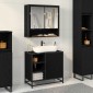 vidaXL Ντουλάπι Μπάνιου Μαύρη Οξυά 65 x 33 x 60 εκ Επεξεργασμένο Ξύλο