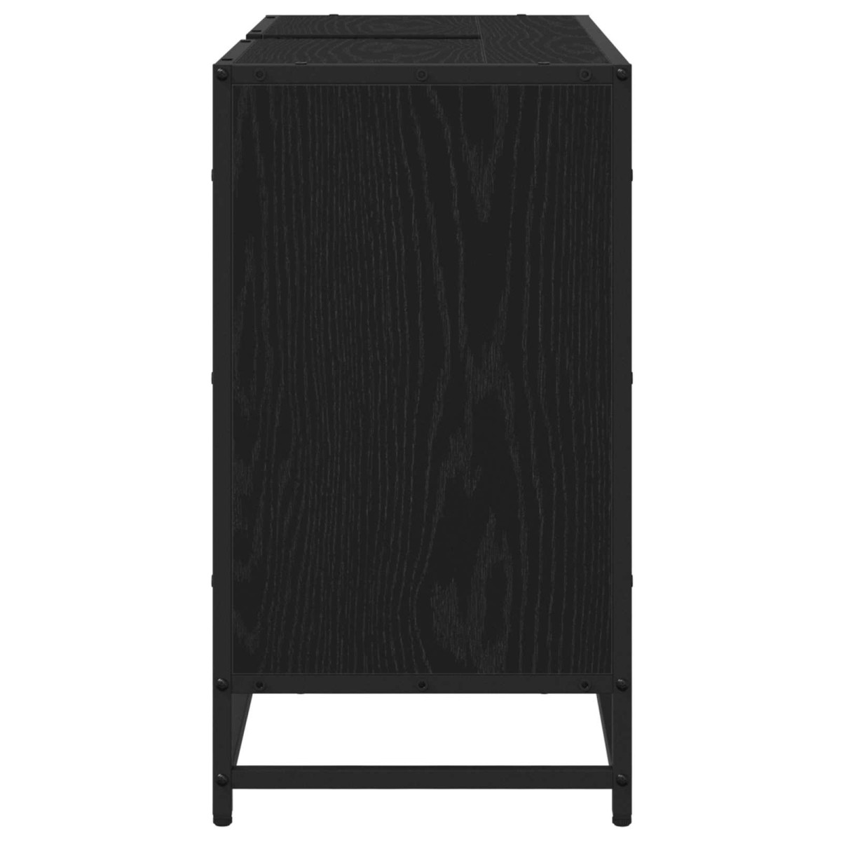 vidaXL Ντουλάπι Μπάνιου Μαύρη Οξυά 80 x 33 x 60 εκ Επεξεργασμένο Ξύλο