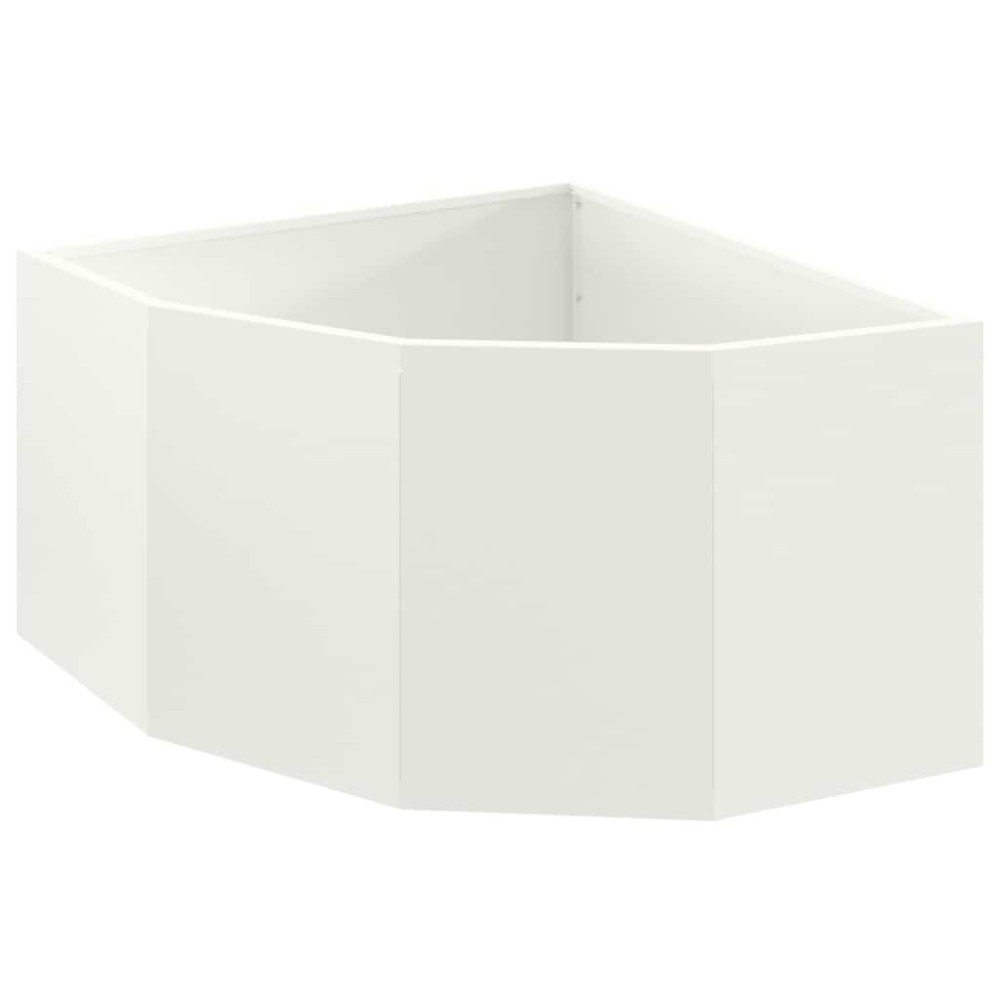 vidaXL Γωνιακό Ροδόδεντρο Λευκό 60 x 60 x 35 cm Ατσάλι