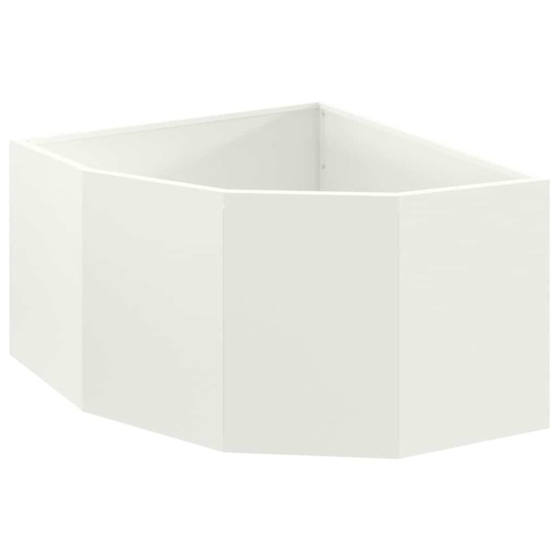 vidaXL Γωνιακό Ροδόδεντρο Λευκό 60 x 60 x 35 cm Ατσάλι