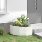 vidaXL Γωνιακό Ροδόδεντρο Λευκό 60 x 60 x 35 cm Ατσάλι