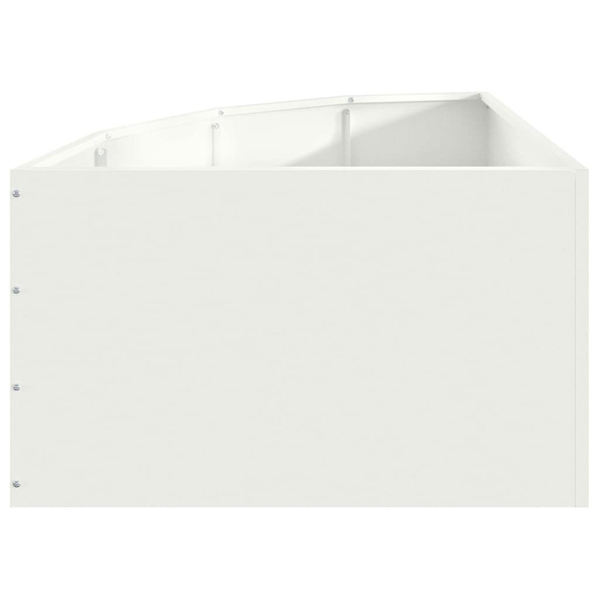 vidaXL Γωνιακό Ροδόδεντρο Λευκό 60 x 60 x 35 cm Ατσάλι