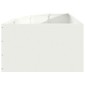 vidaXL Γωνιακό Ροδόδεντρο Λευκό 60 x 60 x 35 cm Ατσάλι