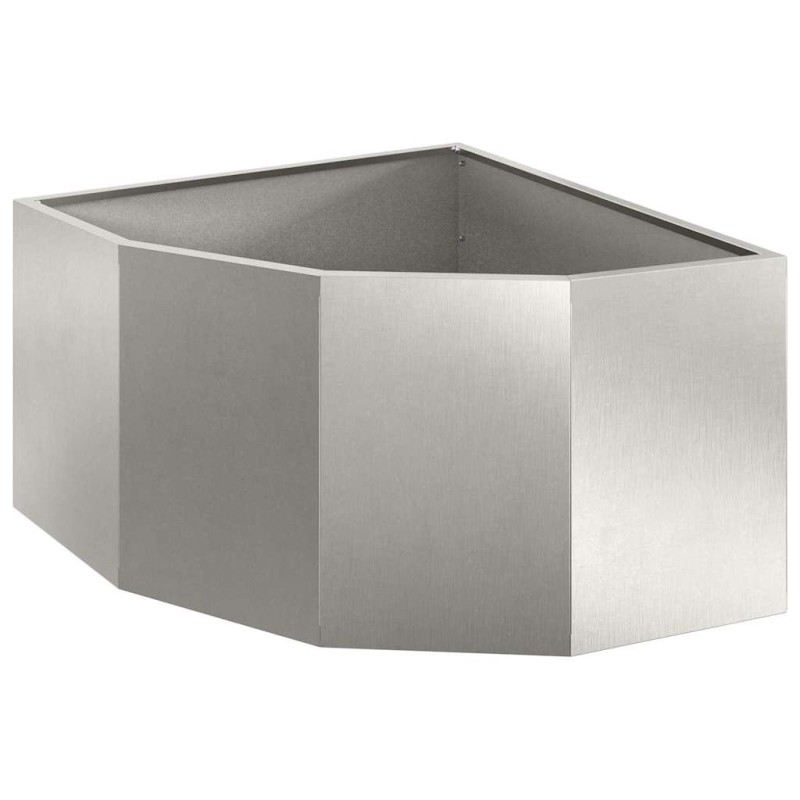 vidaXL Γωνιακό Ροδόδεντρο Ασημί 60 x 60 x 35 cm Ανοξείδωτο ατσάλι
