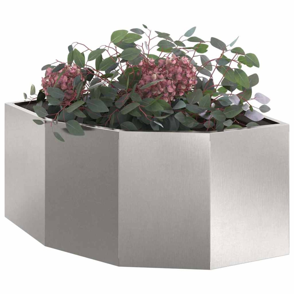 vidaXL Γωνιακό Ροδόδεντρο Ασημί 60 x 60 x 35 cm Ανοξείδωτο ατσάλι