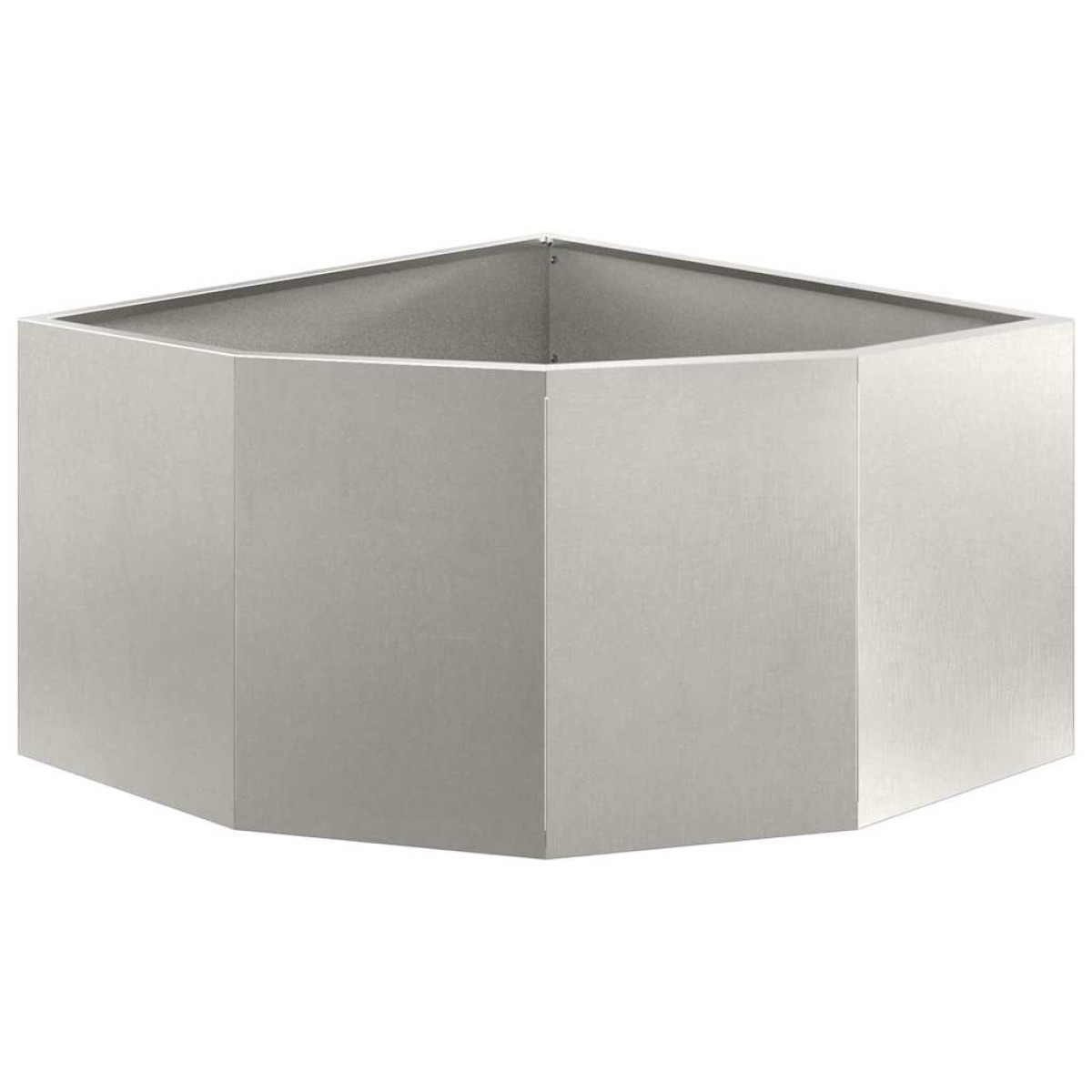 vidaXL Γωνιακό Ροδόδεντρο Ασημί 60 x 60 x 35 cm Ανοξείδωτο ατσάλι