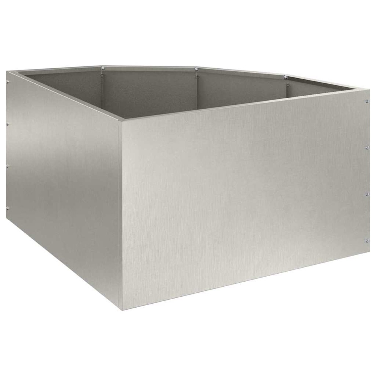 vidaXL Γωνιακό Ροδόδεντρο Ασημί 60 x 60 x 35 cm Ανοξείδωτο ατσάλι