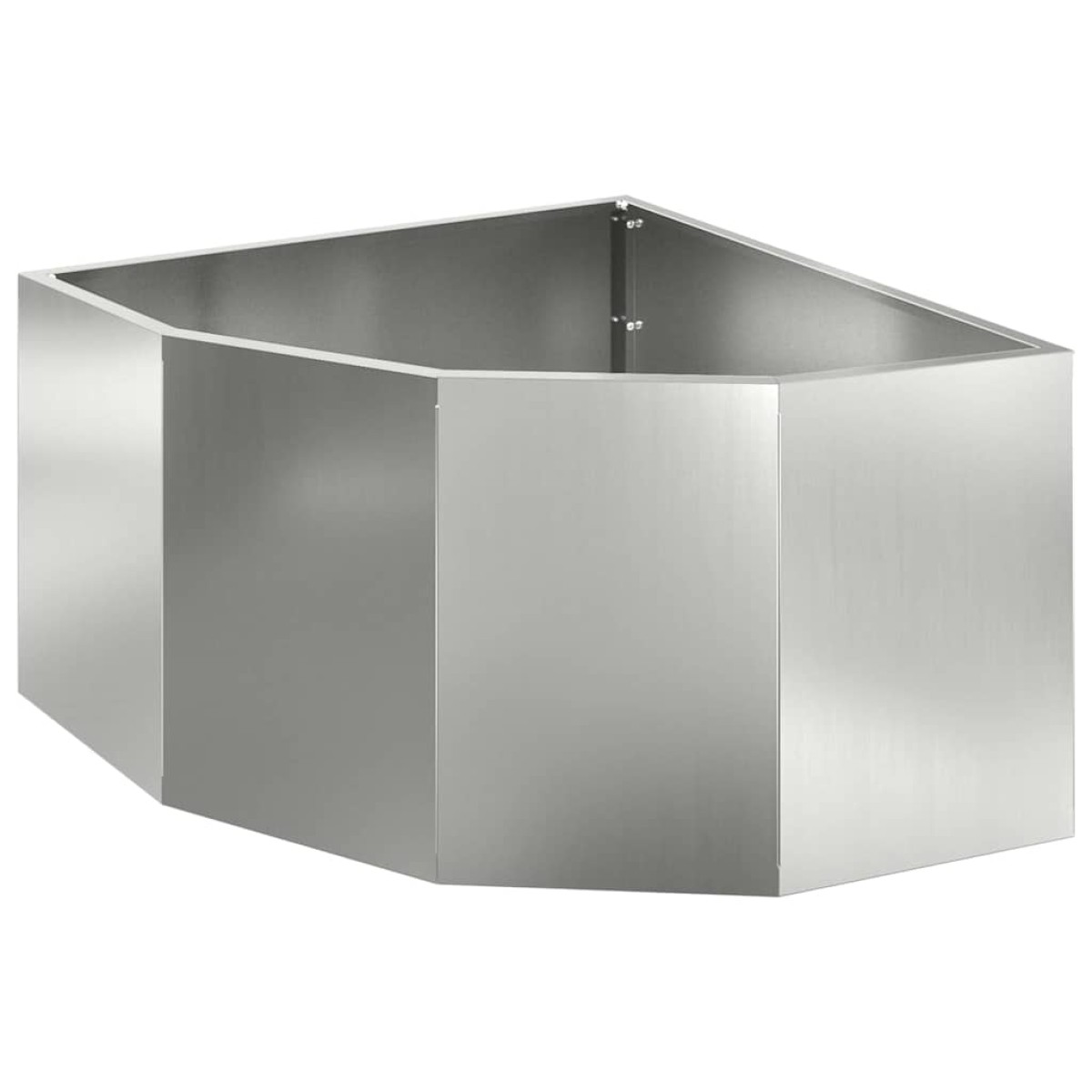vidaXL Γωνιακό Ροδόδεντρο Ασημί 60 x 60 x 35 cm Γαλβανισμένος χάλυβας