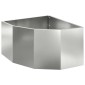 vidaXL Γωνιακό Ροδόδεντρο Ασημί 60 x 60 x 35 cm Γαλβανισμένος χάλυβας