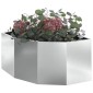 vidaXL Γωνιακό Ροδόδεντρο Ασημί 60 x 60 x 35 cm Γαλβανισμένος χάλυβας