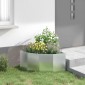 vidaXL Γωνιακό Ροδόδεντρο Ασημί 60 x 60 x 35 cm Γαλβανισμένος χάλυβας
