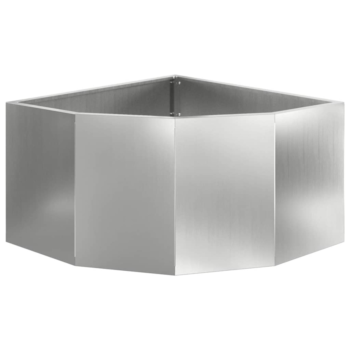 vidaXL Γωνιακό Ροδόδεντρο Ασημί 60 x 60 x 35 cm Γαλβανισμένος χάλυβας
