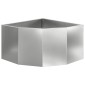 vidaXL Γωνιακό Ροδόδεντρο Ασημί 60 x 60 x 35 cm Γαλβανισμένος χάλυβας