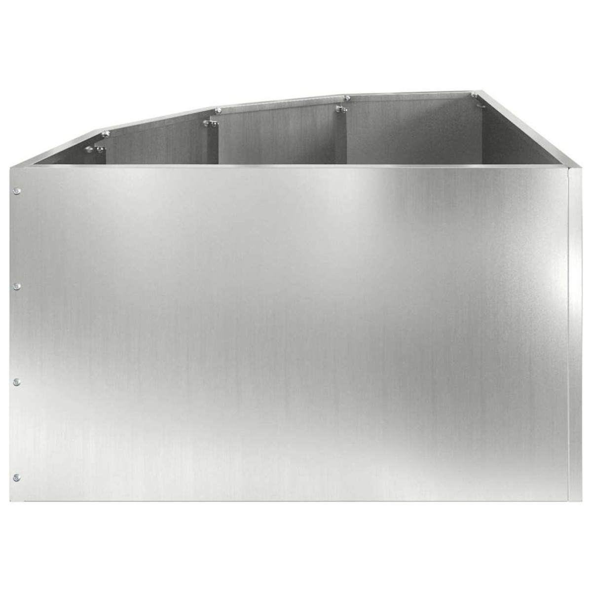 vidaXL Γωνιακό Ροδόδεντρο Ασημί 60 x 60 x 35 cm Γαλβανισμένος χάλυβας