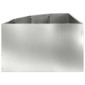 vidaXL Γωνιακό Ροδόδεντρο Ασημί 60 x 60 x 35 cm Γαλβανισμένος χάλυβας