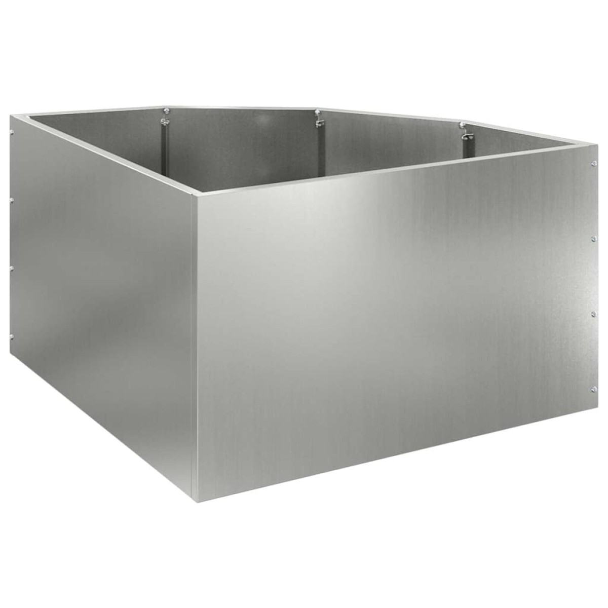 vidaXL Γωνιακό Ροδόδεντρο Ασημί 60 x 60 x 35 cm Γαλβανισμένος χάλυβας