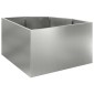 vidaXL Γωνιακό Ροδόδεντρο Ασημί 60 x 60 x 35 cm Γαλβανισμένος χάλυβας