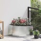 vidaXL Γωνιακό Ροδόδεντρο Ασημί 60 x 60 x 35 cm Γαλβανισμένος χάλυβας