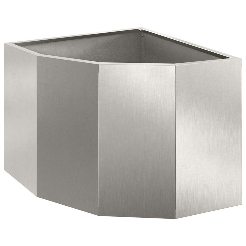 vidaXL Γωνιακό Ροδόδεντρο Ασημί 45 x 45 x 35 cm Ανοξείδωτο ατσάλι