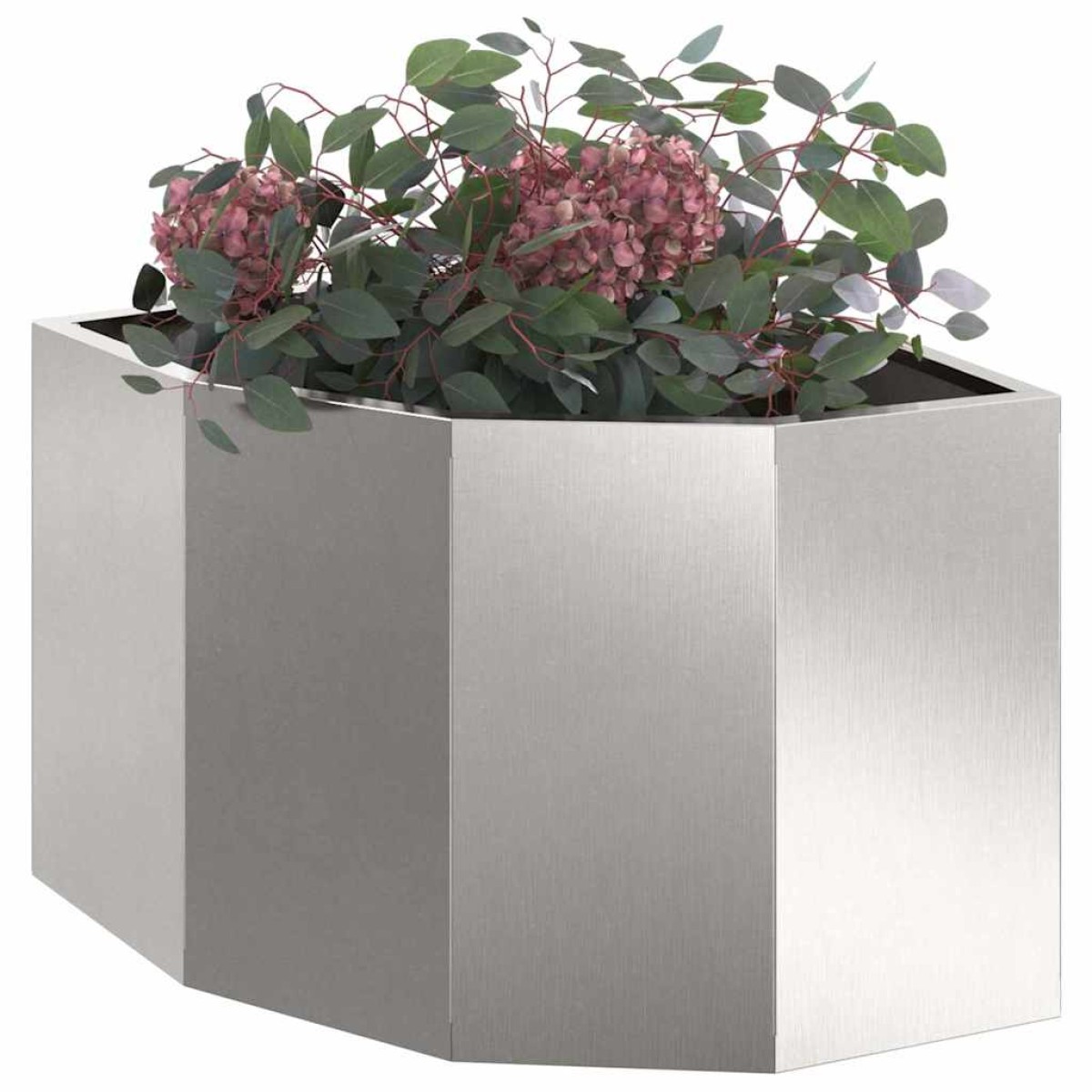 vidaXL Γωνιακό Ροδόδεντρο Ασημί 45 x 45 x 35 cm Ανοξείδωτο ατσάλι