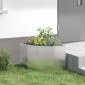 vidaXL Γωνιακό Ροδόδεντρο Ασημί 45 x 45 x 35 cm Ανοξείδωτο ατσάλι