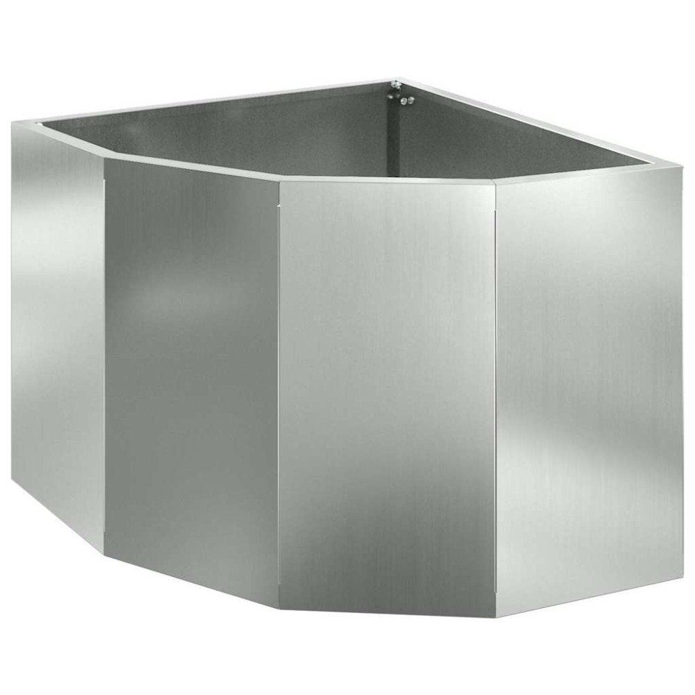 vidaXL Γωνιακό Ροδόδεντρο Ασημί 45 x 45 x 35 cm Γαλβανισμένος χάλυβας