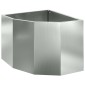 vidaXL Γωνιακό Ροδόδεντρο Ασημί 45 x 45 x 35 cm Γαλβανισμένος χάλυβας