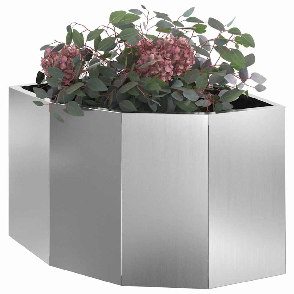vidaXL Γωνιακό Ροδόδεντρο Ασημί 45 x 45 x 35 cm Γαλβανισμένος χάλυβας