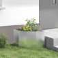 vidaXL Γωνιακό Ροδόδεντρο Ασημί 45 x 45 x 35 cm Γαλβανισμένος χάλυβας