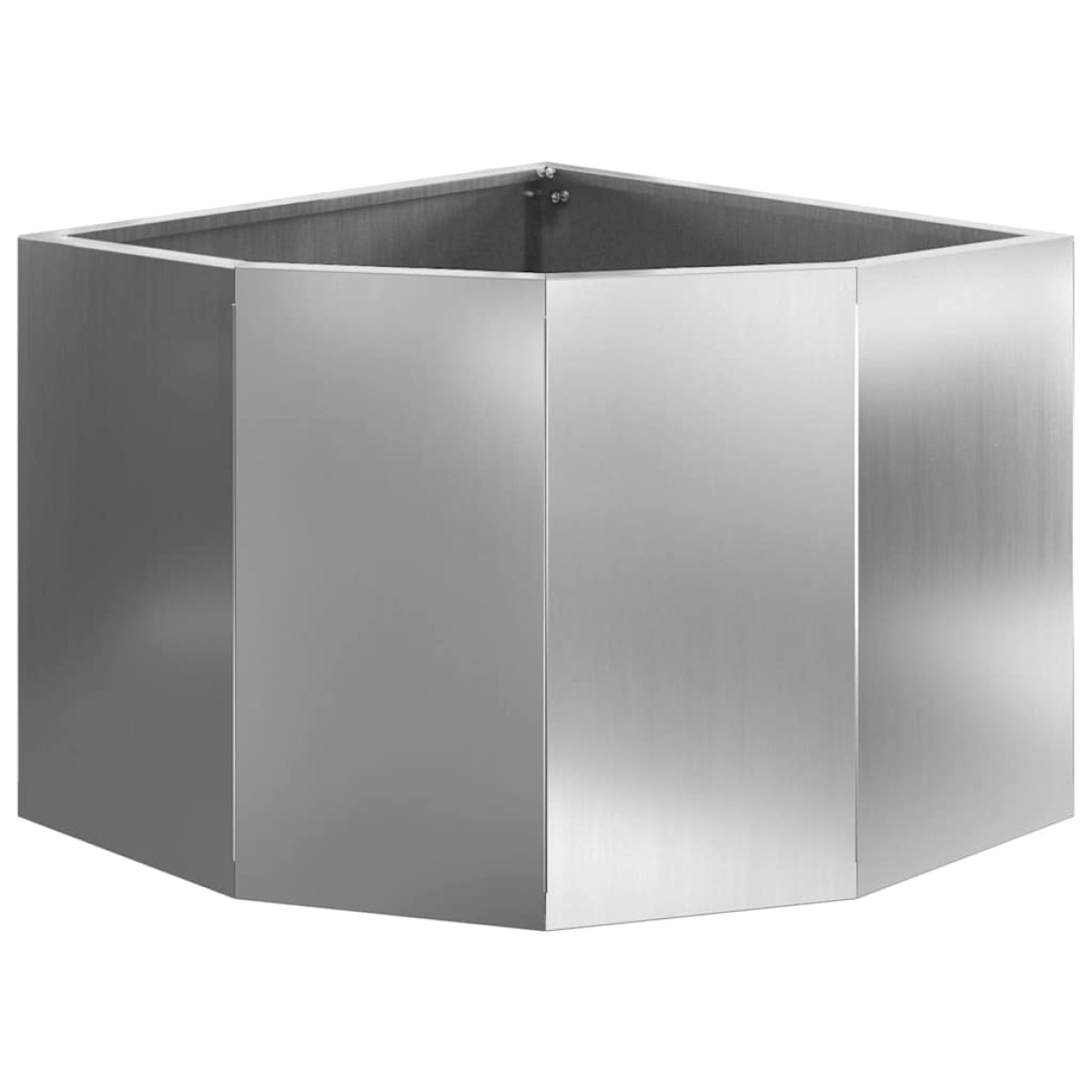 vidaXL Γωνιακό Ροδόδεντρο Ασημί 45 x 45 x 35 cm Γαλβανισμένος χάλυβας