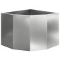 vidaXL Γωνιακό Ροδόδεντρο Ασημί 45 x 45 x 35 cm Γαλβανισμένος χάλυβας