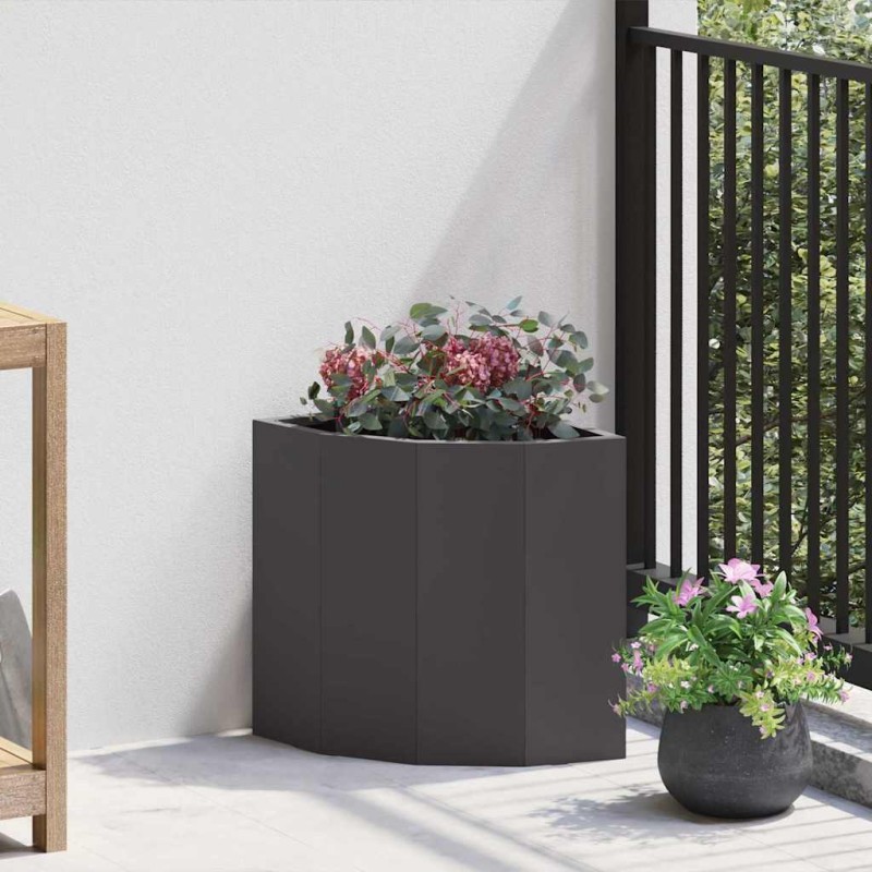 vidaXL Γωνιακό Ροδόδεντρο Μαύρο 30 x 30 x 35 εκ Ατσάλι