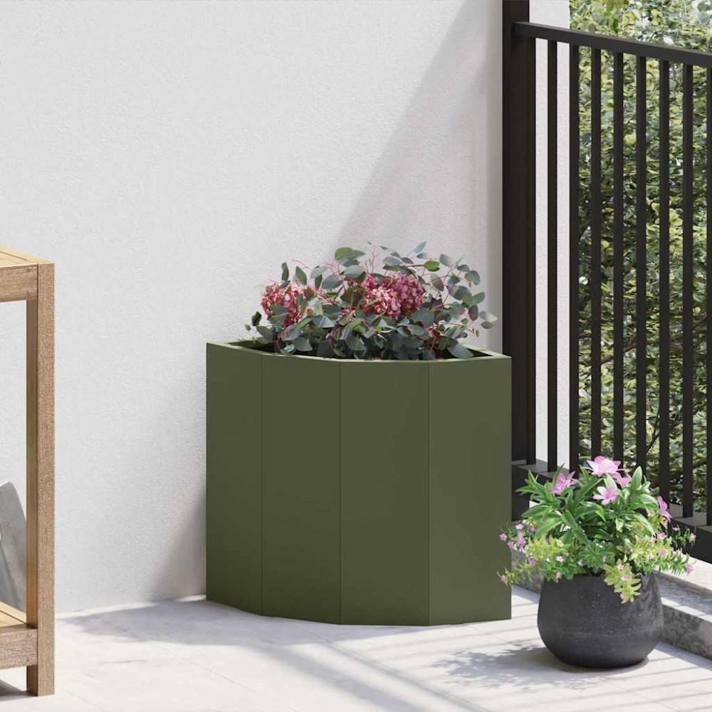 vidaXL Γωνιακό Ροδόδεντρο Λαδί 30 x 30 x 35 εκ Ατσάλι