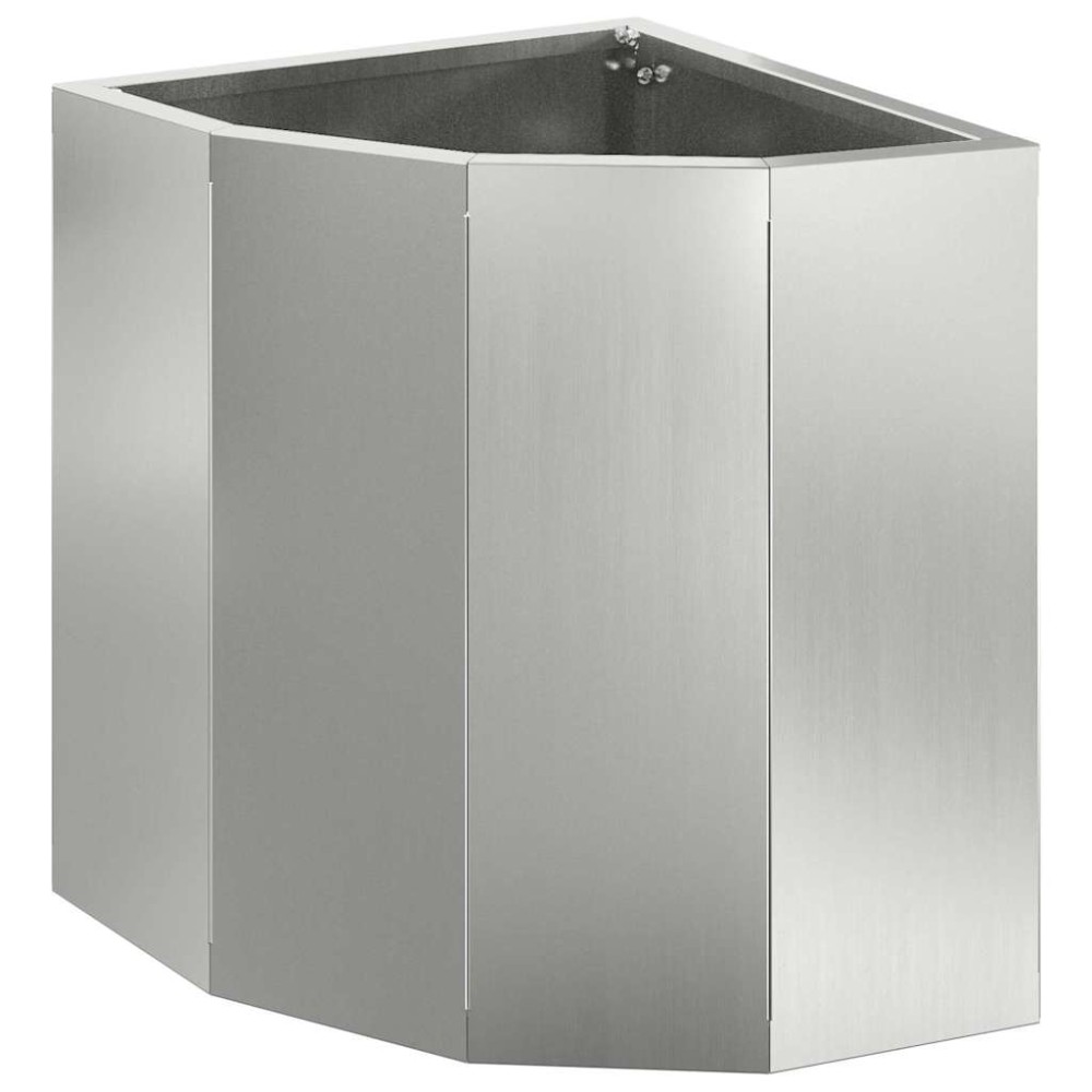 vidaXL Γωνιακό Ροδόδεντρο Ασημί 30 x 30 x 35 εκ Γαλβανισμένος χάλυβας