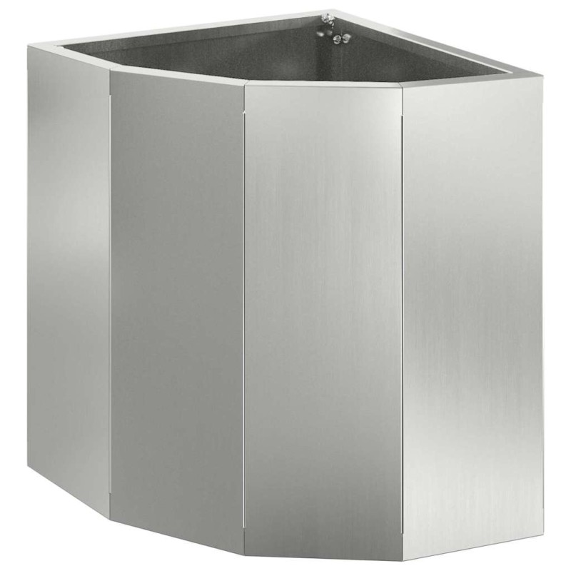 vidaXL Γωνιακό Ροδόδεντρο Ασημί 30 x 30 x 35 εκ Γαλβανισμένος χάλυβας