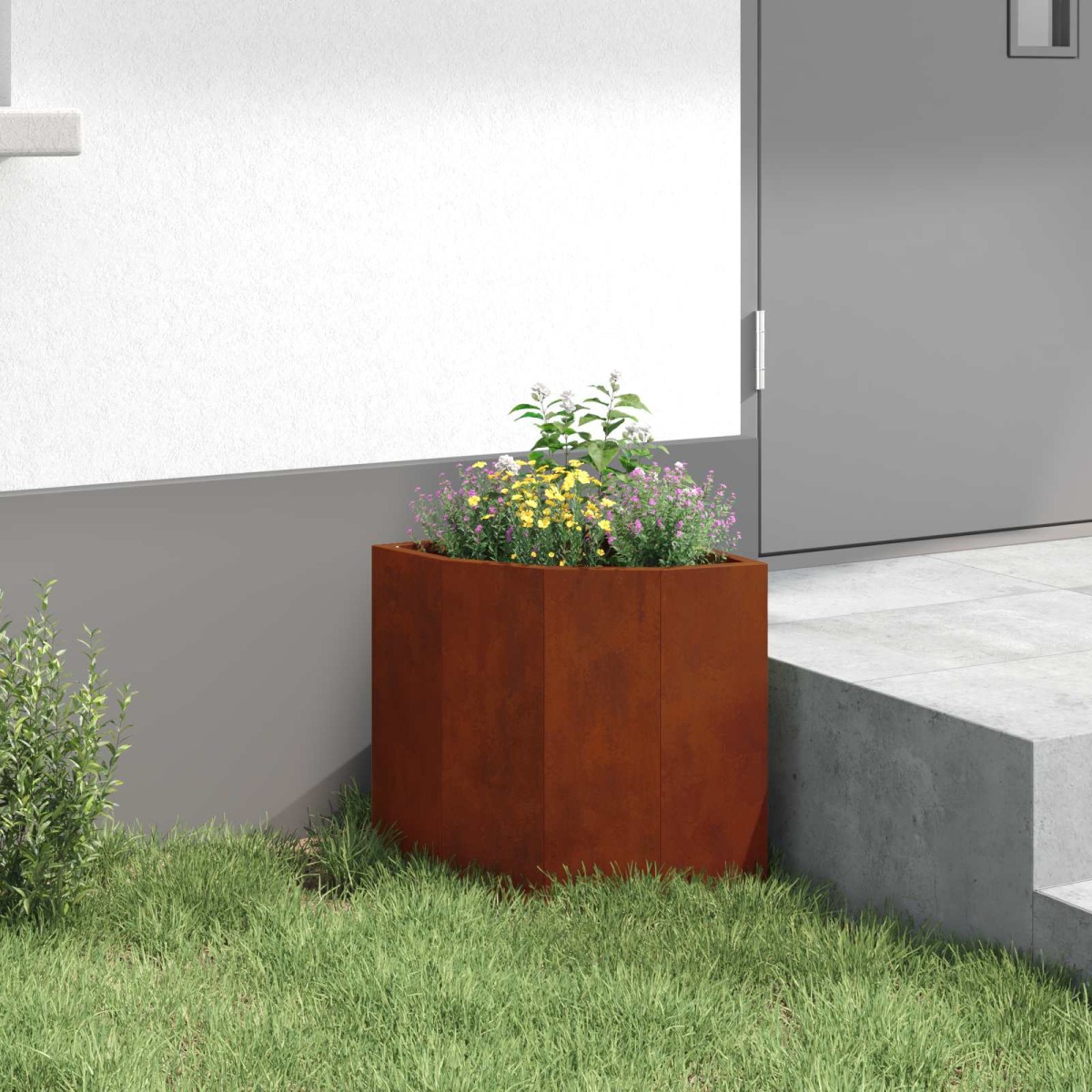 vidaXL Γωνιακό Ροδόδεντρο Σκ rusty 30 x 30 x 35 εκ