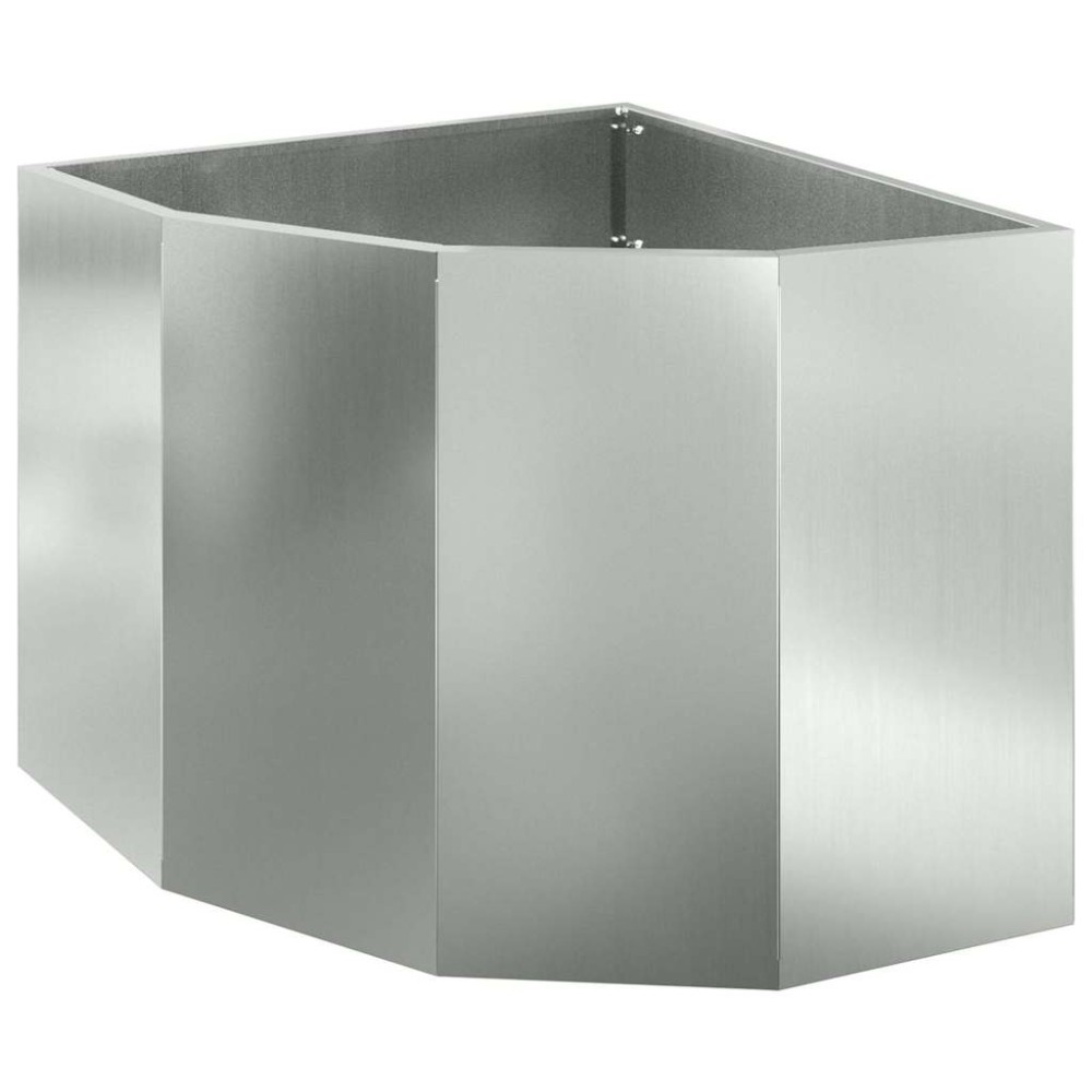 vidaXL Γωνιακό Ροδόδεντρο Ασημί 60 x 60 x 50 εκ Γαλβανισμένος χάλυβας