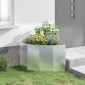 vidaXL Γωνιακό Ροδόδεντρο Ασημί 60 x 60 x 50 εκ Γαλβανισμένος χάλυβας