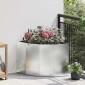 vidaXL Γωνιακό Ροδόδεντρο Ασημί 60 x 60 x 50 εκ Γαλβανισμένος χάλυβας