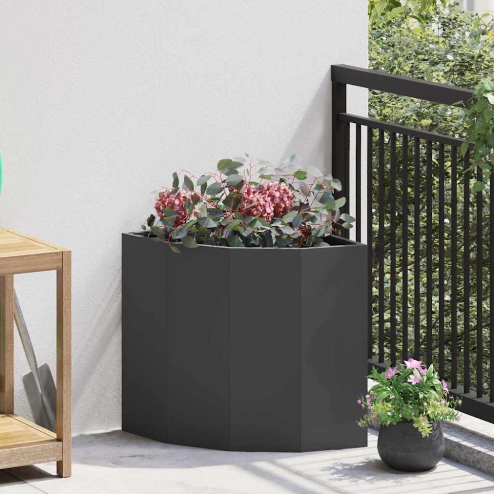 vidaXL Γωνιακό Ροδόδεντρο Μαύρο 45 x 45 x 50 εκ Ατσάλι