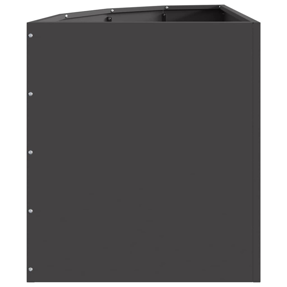 vidaXL Γωνιακό Ροδόδεντρο Μαύρο 45 x 45 x 50 εκ Ατσάλι