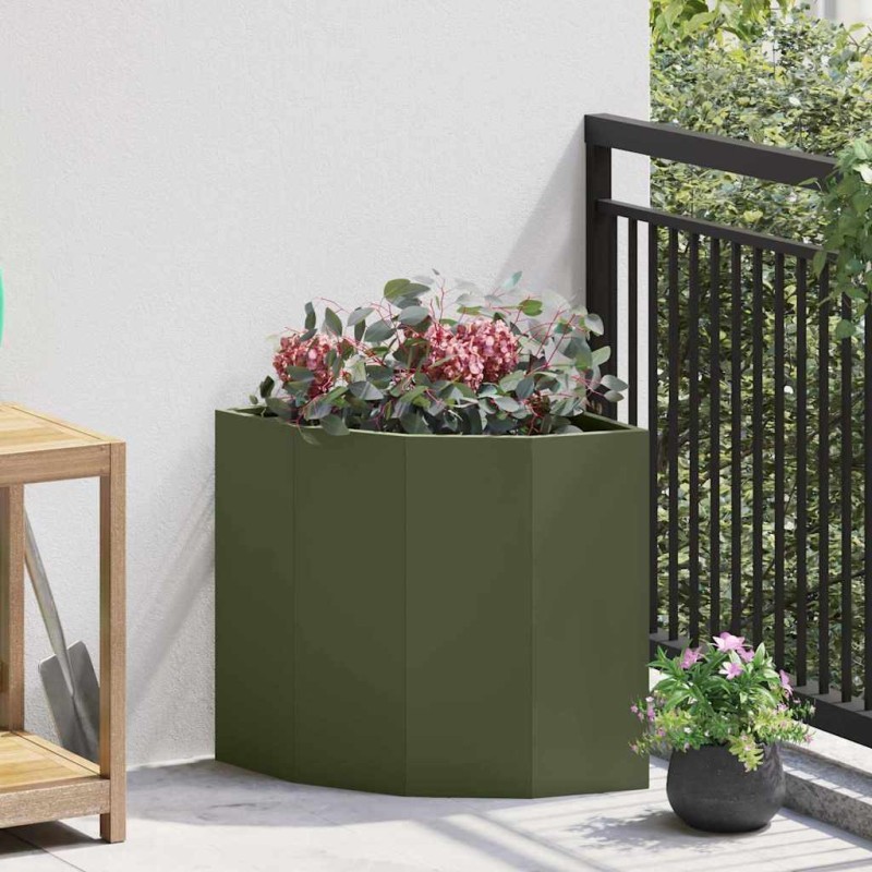 vidaXL Γωνιακό Ροδόδεντρο Λαδί 45 x 45 x 50 εκ Ατσάλι