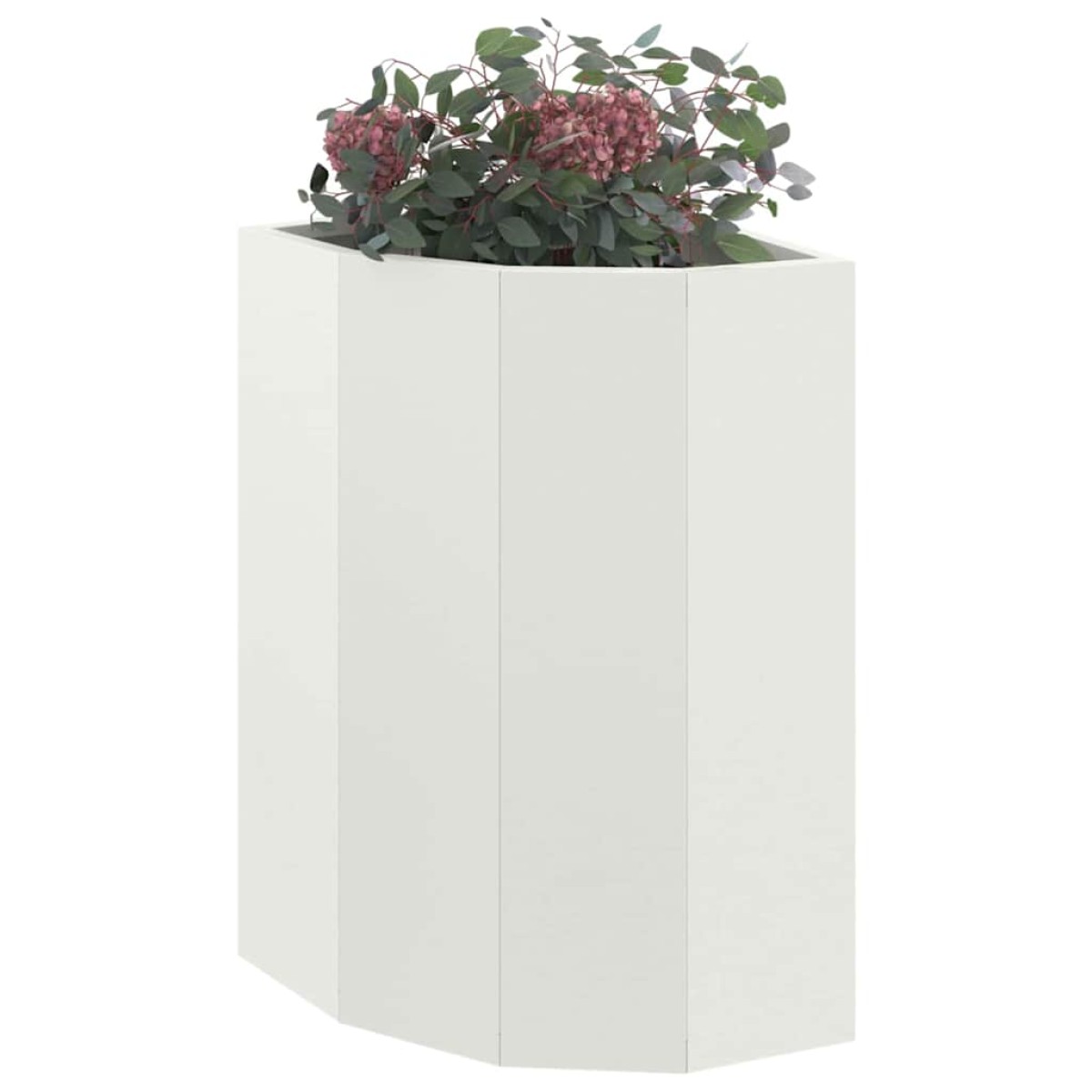 vidaXL Γωνιακό Ροδόδεντρο Λευκό 30 x 30 x 50 cm Ατσάλι