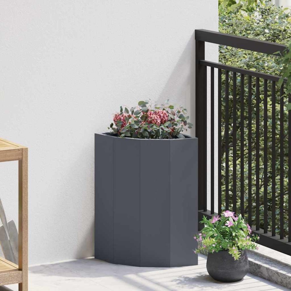 vidaXL Γωνιακό Ροδόδεντρο Ανθρακί 30 x 30 x 50 cm Ατσάλι